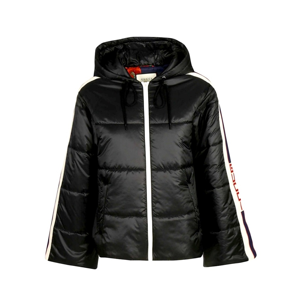 Gucci logo striped black jacket